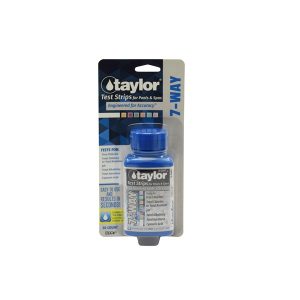 7-Way Test Strips for Free Chlorine, Total Chlorine/Bromine, pH, Alkalinity, Hardness, CYA w/ mobile app (50/bottle)